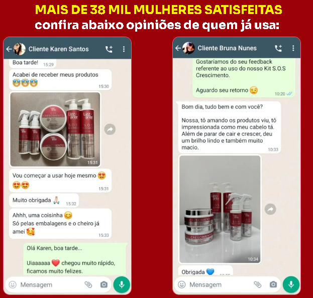 SOS Crescimento | Shampoo + Máscara + Tônico capilar (Frete Grátis + 60 Dias de Garantia)