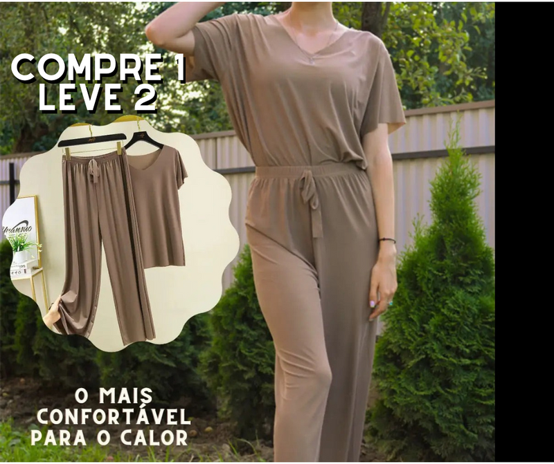 Conjunto Joy | Camiseta + Calça / Compre 1 Leve 2 Conjuntos!