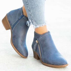 Bota Feminina de Couro Camurça Ortopédica
