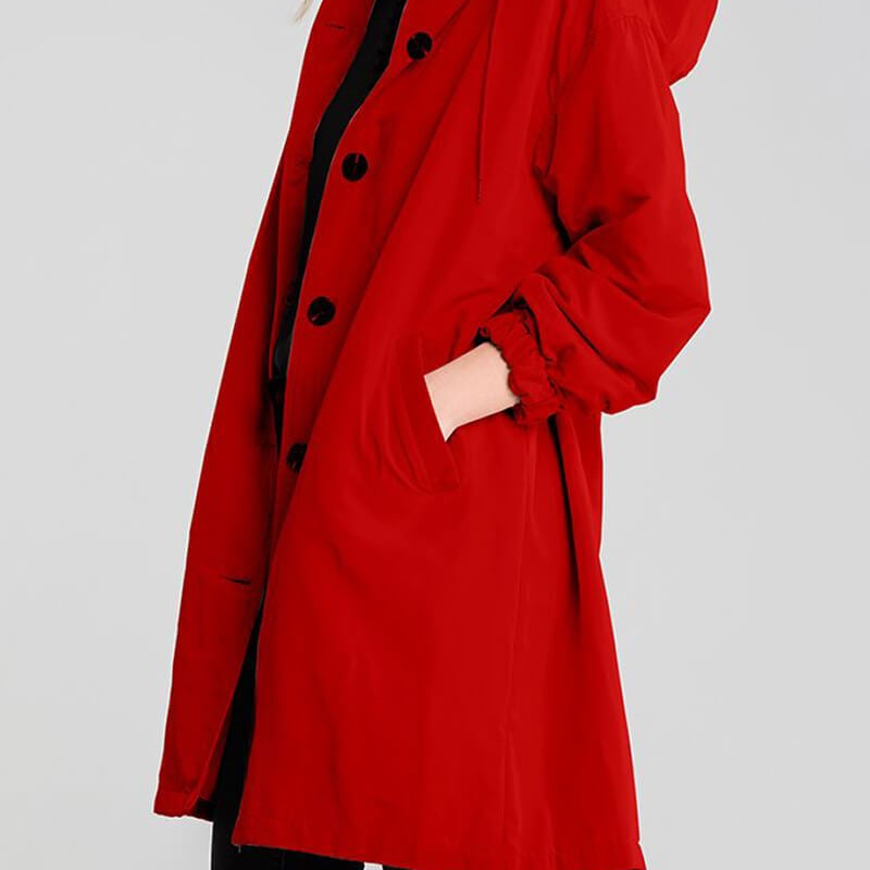 Casaco Corta Vento Trench Coat Impermeável com Capuz - Atique Store